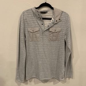 Men's Marc Anthony Light Grey Two Pocket Hoodie